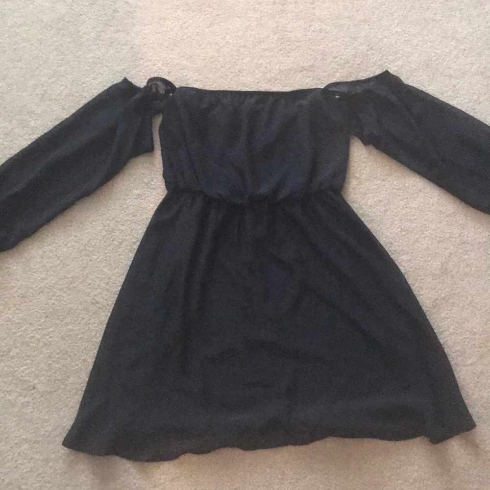 Black Off-the-Shoulder Dress